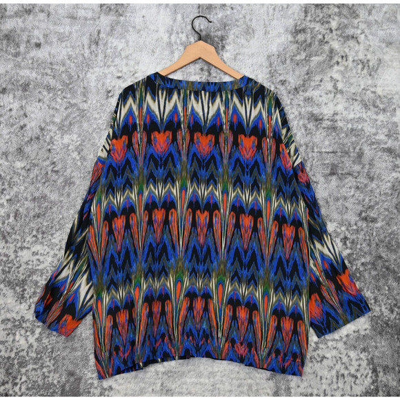 Missoni Top 42 / Small Womens Chevron Silk Oversize Dolman Tunic Blouse - Picture 3 of 8